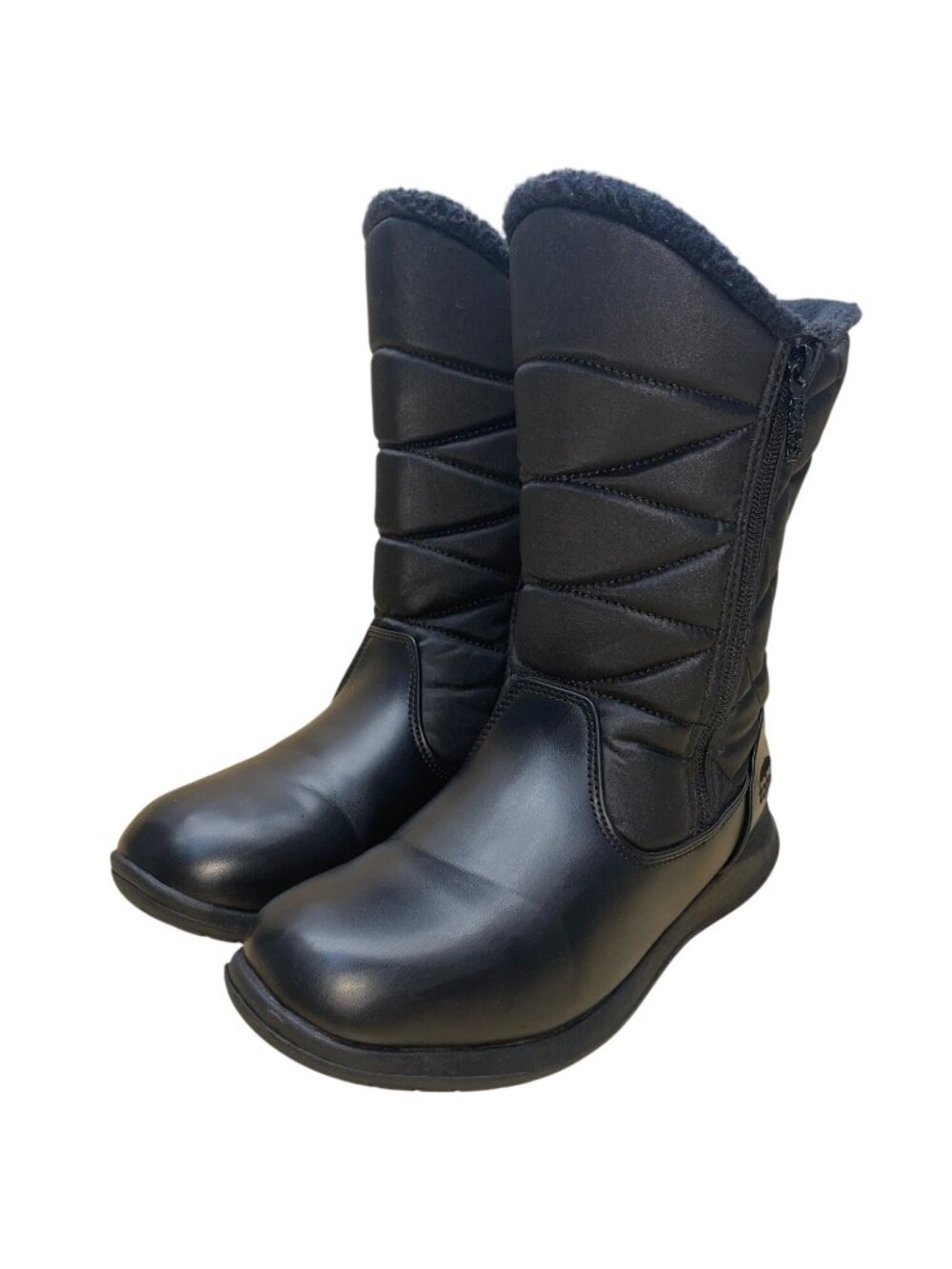 Totes Women’s Black Faux Fur Waterproof Mid-Calf Winter Boots Size 7.5 - Picture 3 of 11